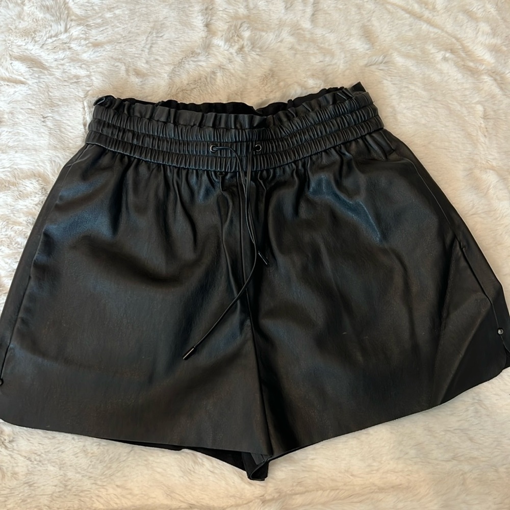 Zara Faux leather shorts